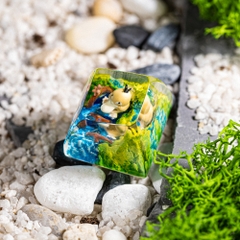 Pokemon - Psyduck Artisan Keycap Breakwooden 10