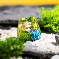 Pokemon - Psyduck Artisan Keycap Breakwooden 10