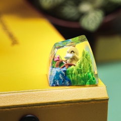 Pokemon - Psyduck Artisan Keycap Breakwooden 11