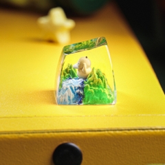 Pokemon - Psyduck Artisan Keycap Breakwooden 11