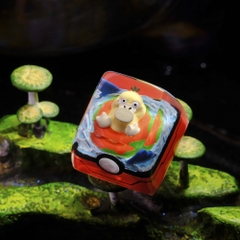 Pokemon - Psyduck Artisan Keycap Breakwooden 13