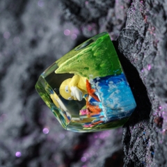 Pokemon - Psyduck Artisan Keycap Breakwooden 14