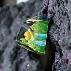 Pokemon - Psyduck Artisan Keycap Breakwooden 14