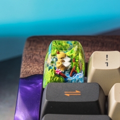 Pokemon - Psyduck Artisan Keycap Breakwooden 16