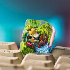 Pokemon - Psyduck Artisan Keycap Breakwooden 16