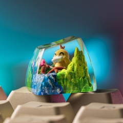 Pokemon - Psyduck Artisan Keycap Breakwooden 16
