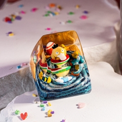 Pokemon - Psyduck Artisan Keycap Breakwooden 17