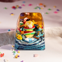 Pokemon - Psyduck Artisan Keycap Breakwooden 17
