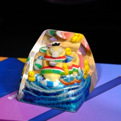 Pokemon - Psyduck Artisan Keycap Breakwooden 18