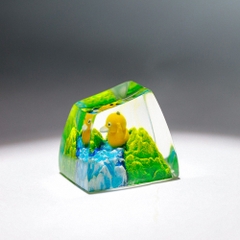 Pokemon - Psyduck Artisan Keycap Breakwooden 3