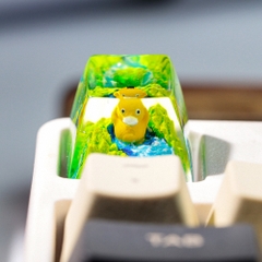 Pokemon - Psyduck Artisan Keycap Breakwooden 3