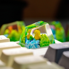 Pokemon - Psyduck Artisan Keycap Breakwooden 3