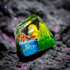 Pokemon - Psyduck Artisan Keycap Breakwooden 4