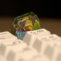 Pokemon - Psyduck Artisan Keycap Breakwooden 5