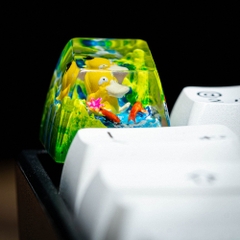Pokemon - Psyduck Artisan Keycap Breakwooden 5