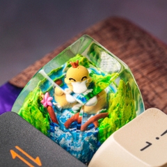 Pokemon - Psyduck Artisan Keycap Breakwooden 7