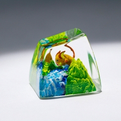 Pokemon - Raichu Artisan Keycap Breakwooden