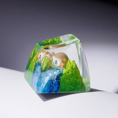 Pokemon - Rowlet Artisan Keycap Breakwooden