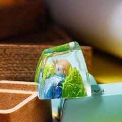 Pokemon - Rowlet Artisan Keycap Breakwooden