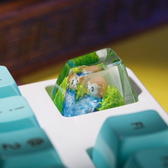 Pokemon - Rowlet Artisan Keycap Breakwooden