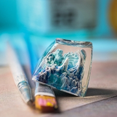 Pokemon - Shiny Ninetales Artisan Keycap Breakwooden 3