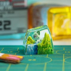 Pokemon - Sprigatito Artisan Keycap Breakwooden