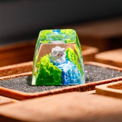 Pokemon - Swirlix Artisan Keycap Breakwooden
