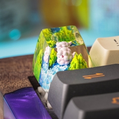 Pokemon - Swirlix Artisan Keycap Breakwooden 2