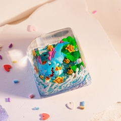 Pokemon - Totodie Artisan Keycap Breakwooden