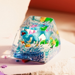 Pokemon - Totodie Artisan Keycap Breakwooden