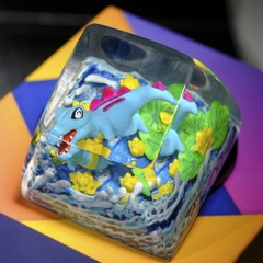 Pokemon - Totodie Artisan Keycap Breakwooden 2