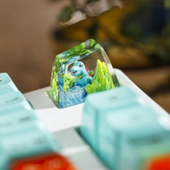 Pokemon - Totodile Artisan Keycap Breakwooden