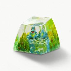 Pokemon - Totodile Artisan Keycap Breakwooden