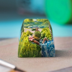 Pokemon - Turtwig Artisan Keycap Breakwooden 3