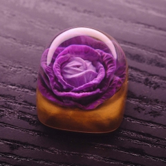 Purple Cabbage Artisan Keycap Breakwooden