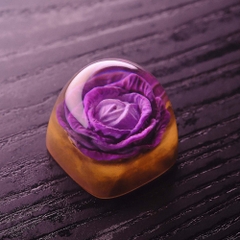 Purple Cabbage Artisan Keycap Breakwooden