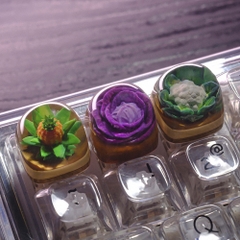 Purple Cabbage Artisan Keycap Breakwooden 2