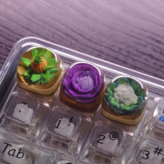 Purple Cabbage Artisan Keycap Breakwooden 2