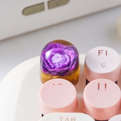 Purple Cabbage Artisan Keycap Breakwooden 3