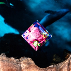 Purple Octopus Artisan Keycap Breakwooden