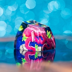 Purple Octopus Artisan Keycap Breakwooden