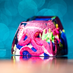 Purple Octopus Artisan Keycap Breakwooden