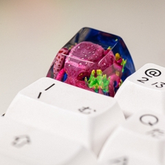 Purple Octopus Artisan Keycap Breakwooden 2