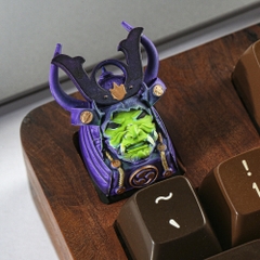 Purple Samurai Artisan Keycap Breakwooden 2