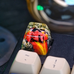 Red Dragon Artisan Keycap Breakwooden