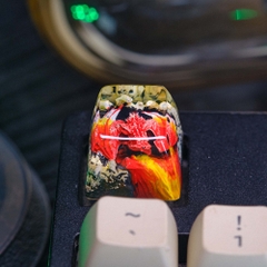 Red Dragon Artisan Keycap Breakwooden