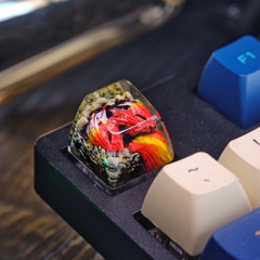 Red Dragon Artisan Keycap Breakwooden