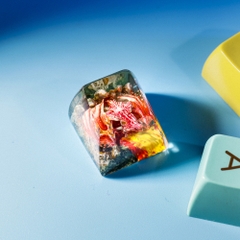 Red Dragon Artisan Keycap Breakwooden 11