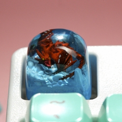 Red Dragon Artisan Keycap Breakwooden 12