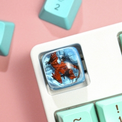 Red Dragon Artisan Keycap Breakwooden 12